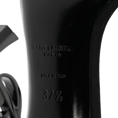 Saint Laurent Satin Crystal Opyum Sandals 37.5 Black 7 of 10