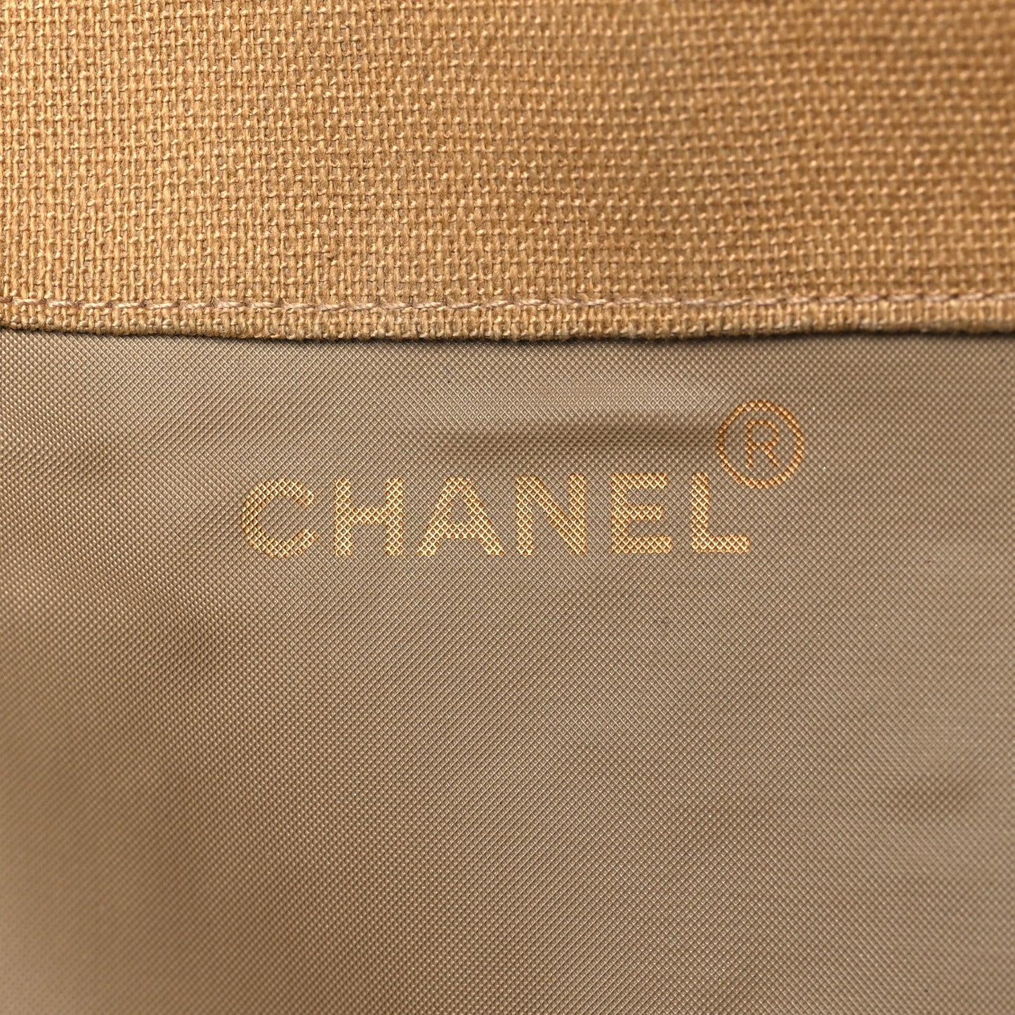 Canvas CC Logo Shopping Tote Beige