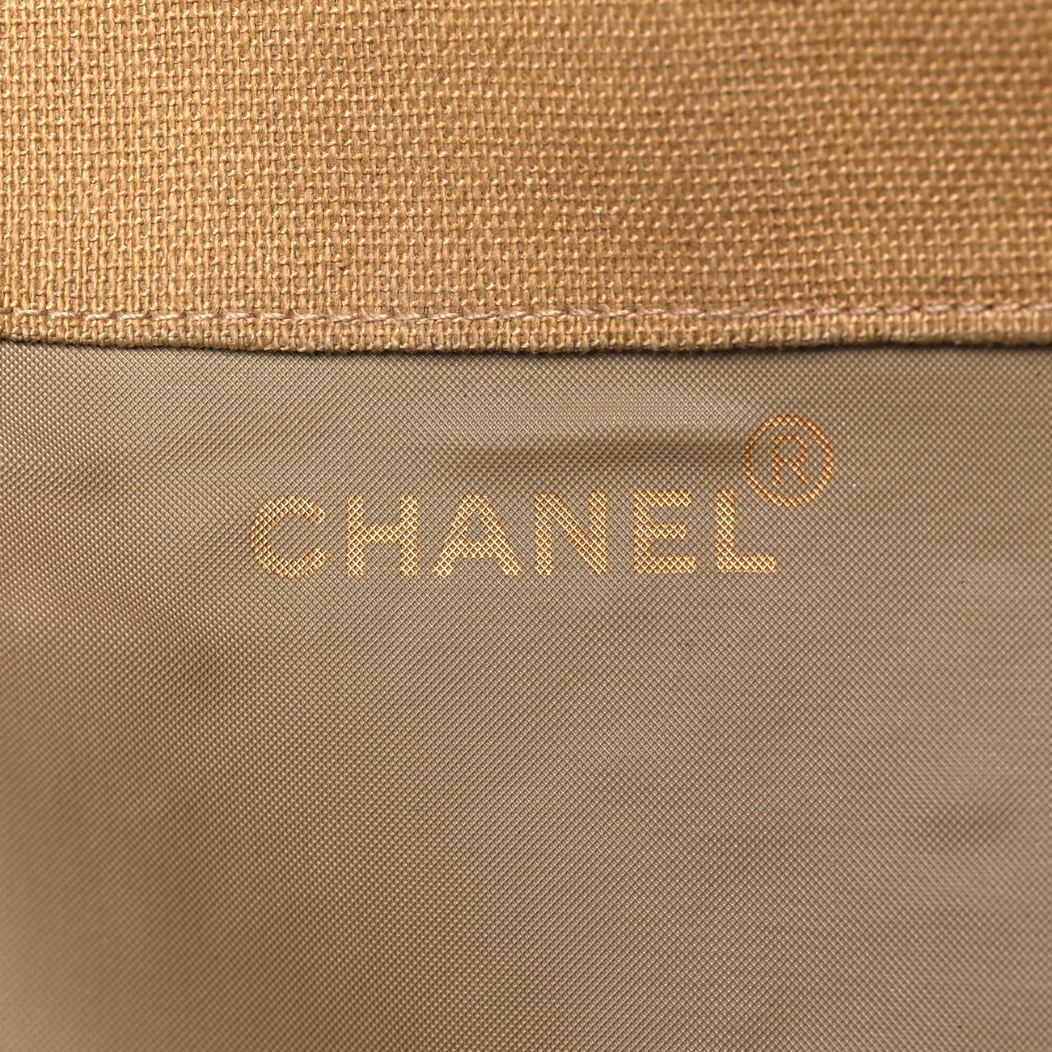 Chanel Canvas CC Logo Shopping Tote Beige 6 of 17