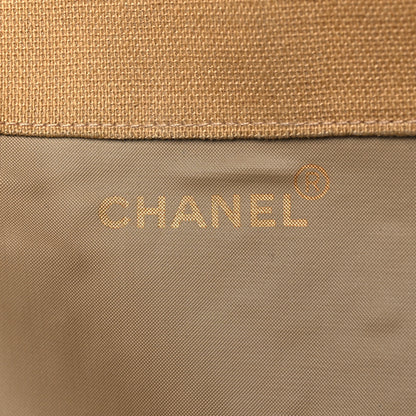 Chanel Canvas CC Logo Shopping Tote Beige 6 of 17