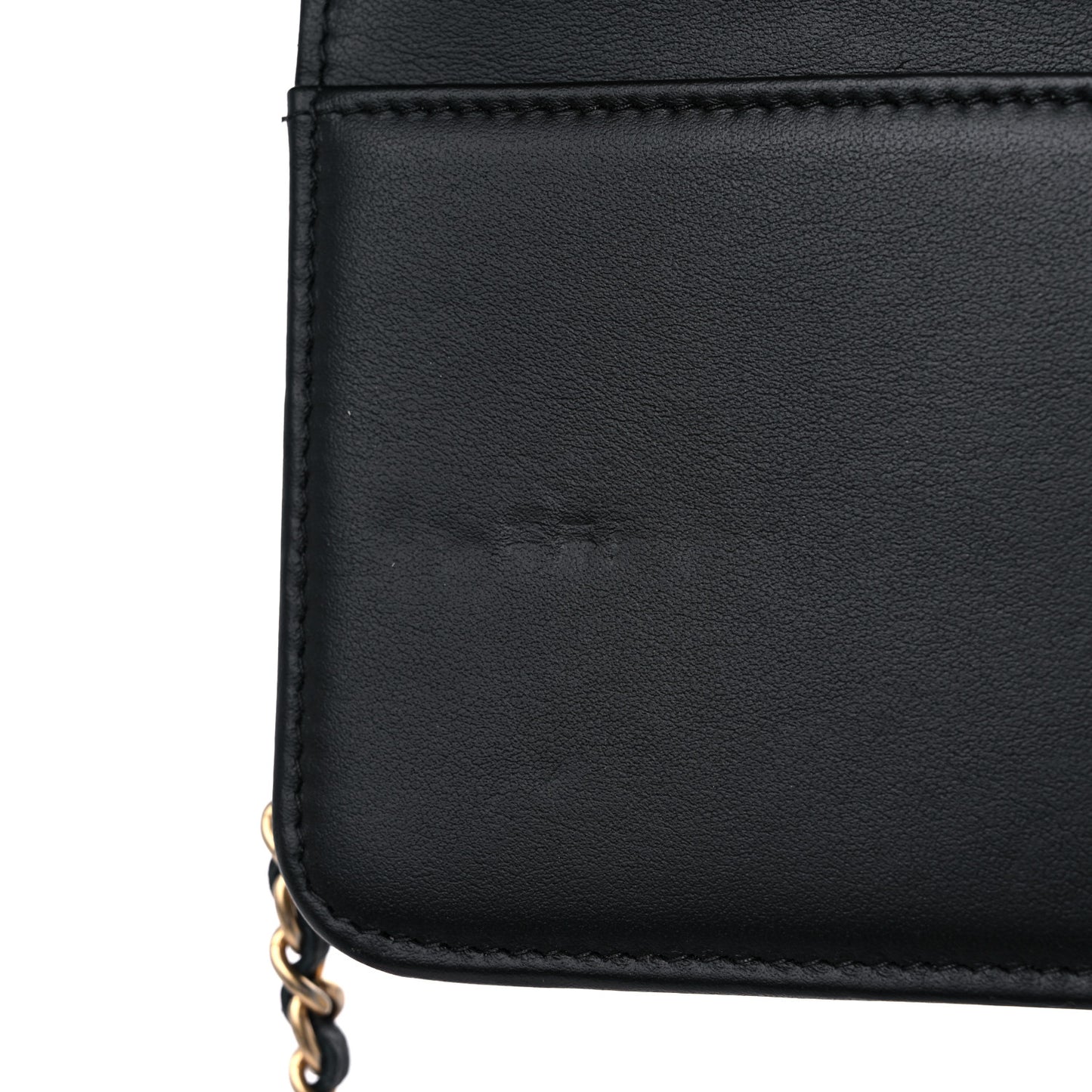 Caviar Quilted Boy Wallet On Chain WOC Black