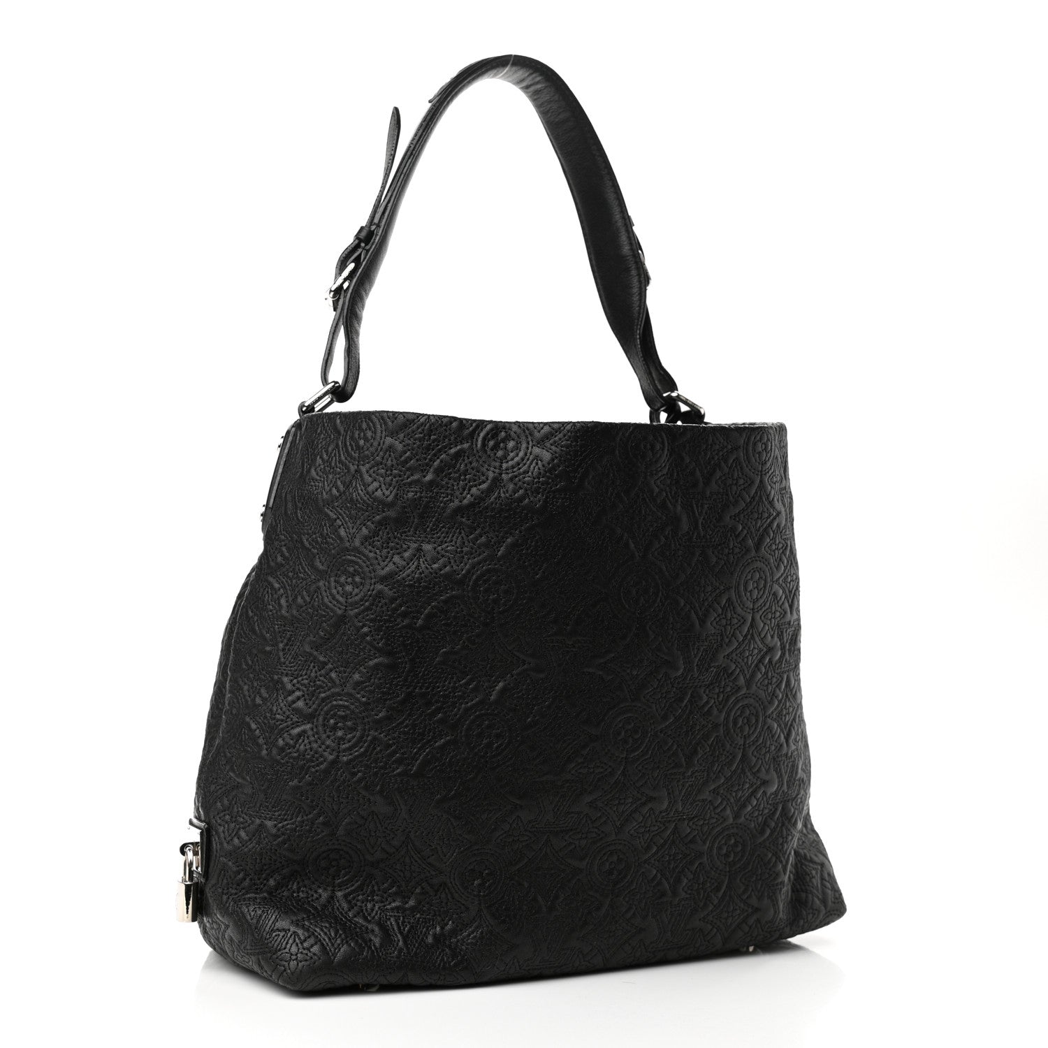Louis Vuitton Monogram Lambskin Antheia Hobo PM Black 3 of 10