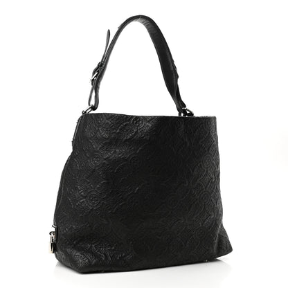 Louis Vuitton Monogram Lambskin Antheia Hobo PM Black 3 of 10