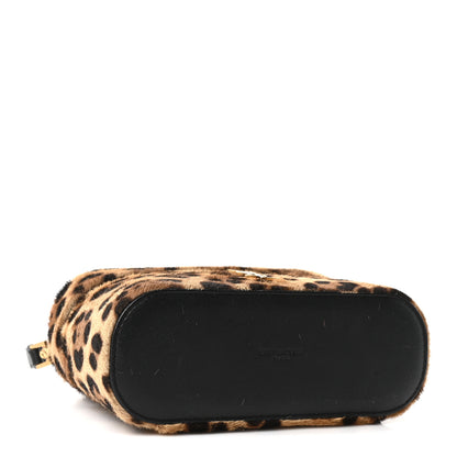 Saint Laurent Pony Hair Leopard Print Mini Gaby Vanity Case Brown Black 3 of 9