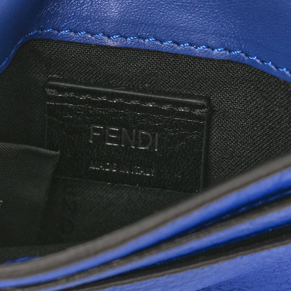 Fendi Cuoio Romano Monochrome Micro Flat Baguette Blue Neon 6 of 10