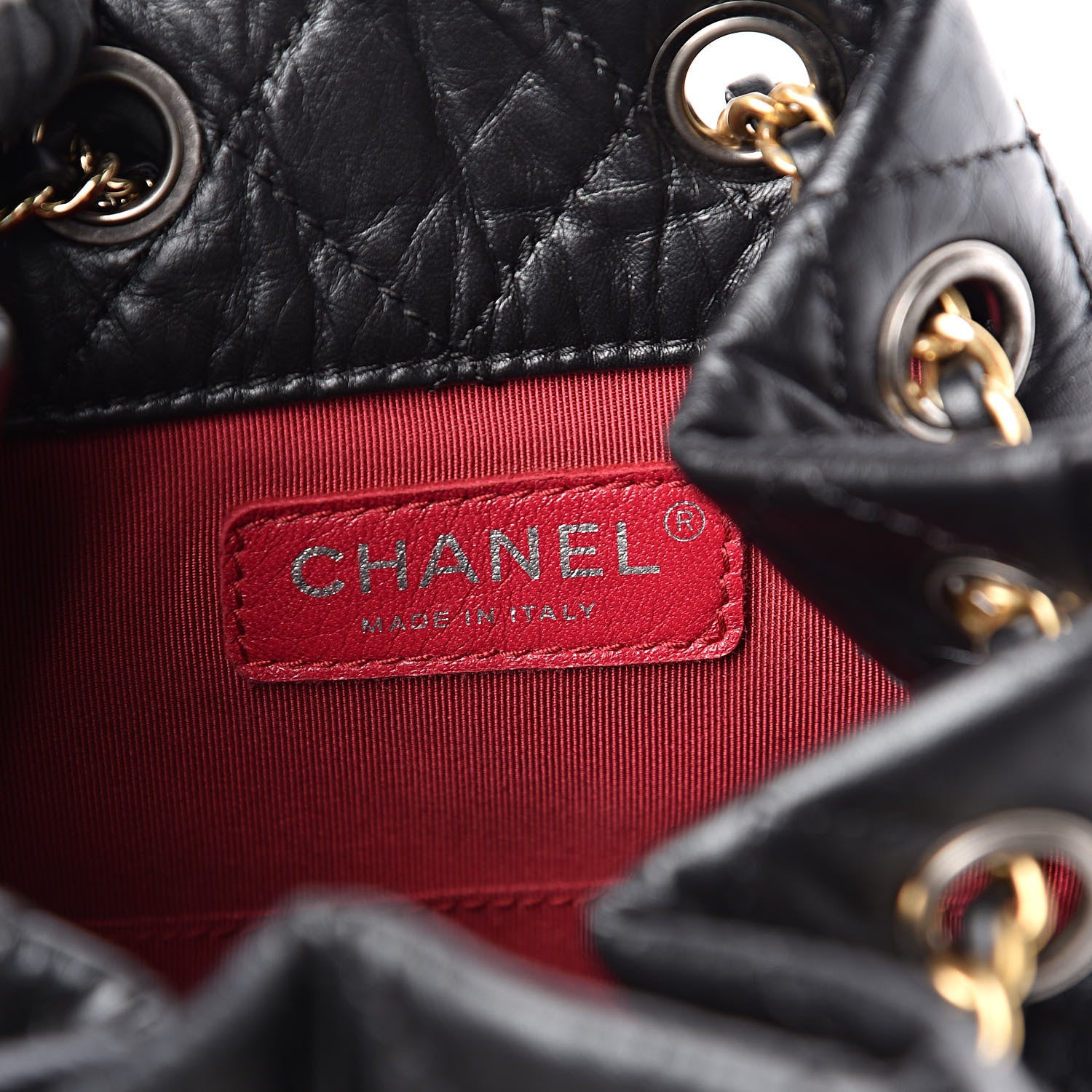 Chanel Aged Calfskin Quilted Gabrielle Backpack Black 6 of 10