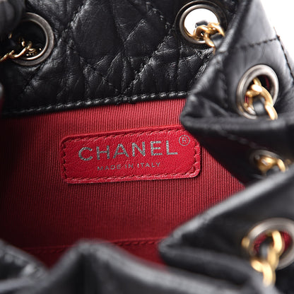 Chanel Aged Calfskin Quilted Gabrielle Backpack Black 6 of 10