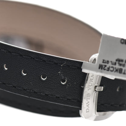 David Yurman Stainless Steel Calfskin Diamond 27mm Albion Wrap Quartz Watch Black 5 of 5