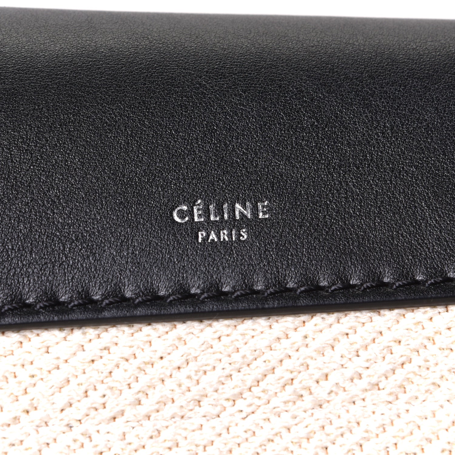 Celine Textured Canvas Smooth Calfskin Medium Big Bag Natural 5 of 6
