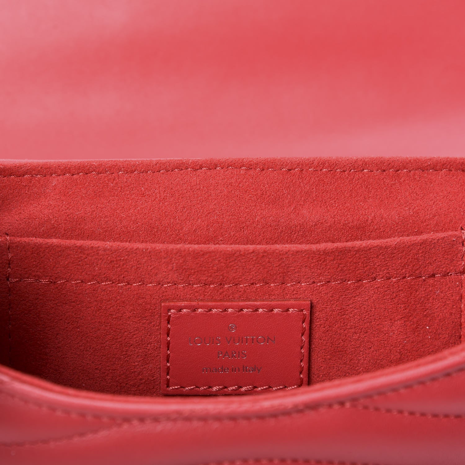 Louis Vuitton Calfskin New Wave Chain PM Scarlet 7 of 9