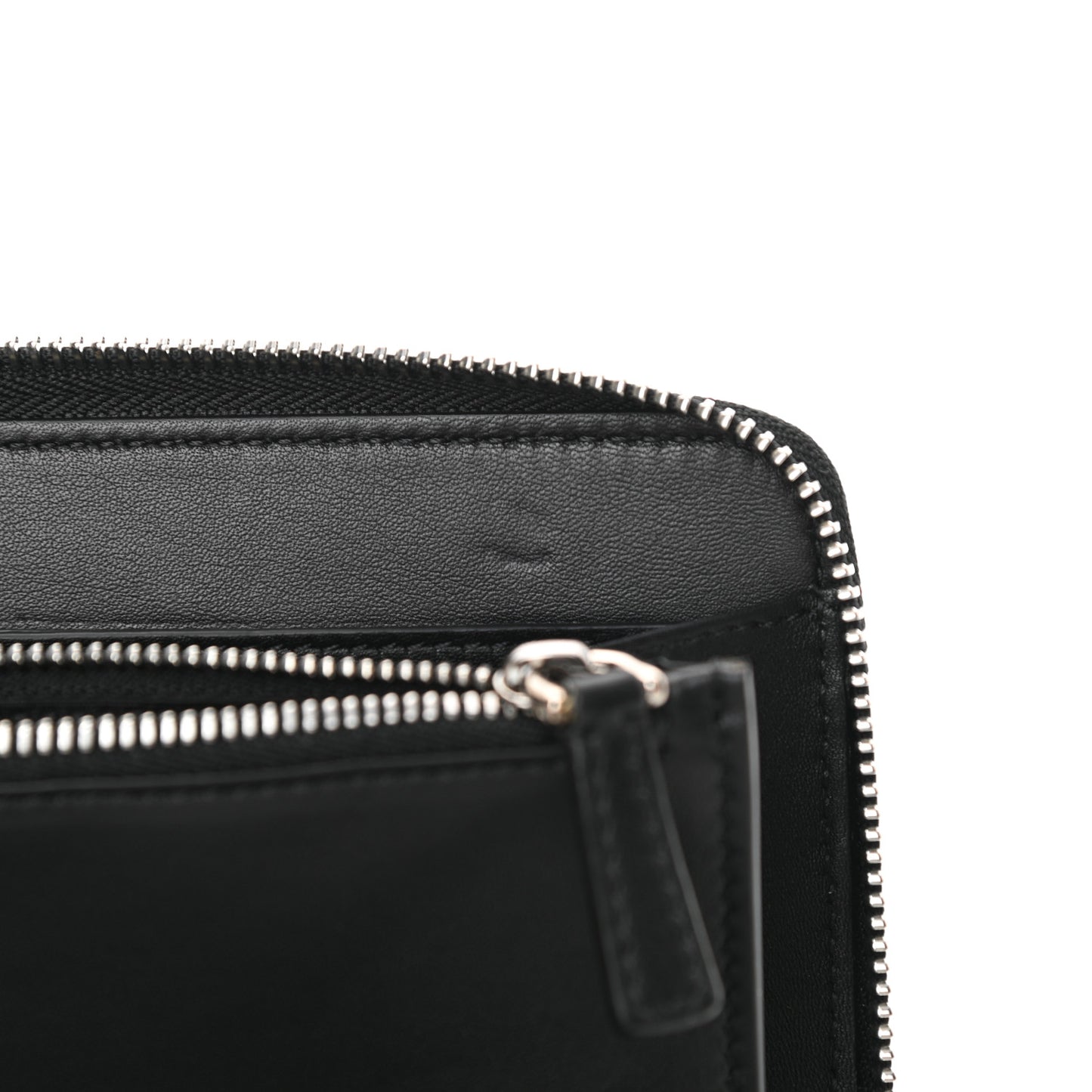 Trench Calfskin Splash Continental Wallet Black