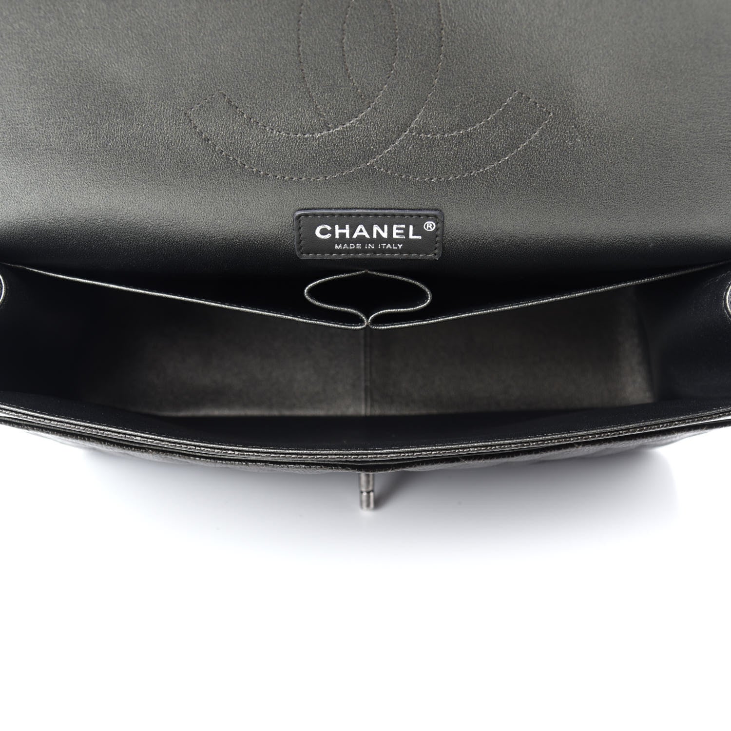Chanel Caviar Quilted Jumbo Double Flap Dark Charcoal 5 of 10