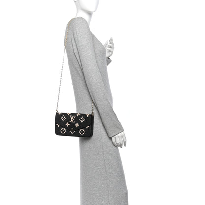 Louis Vuitton Empreinte Monogram Giant Felicie Pochette  Black Beige 2 of 10