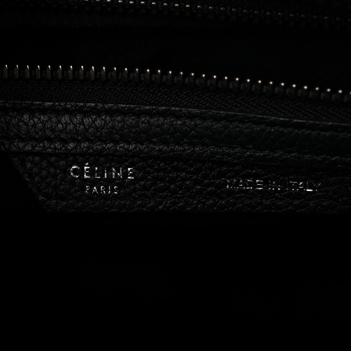 Drummed Calfskin Micro Luggage Black