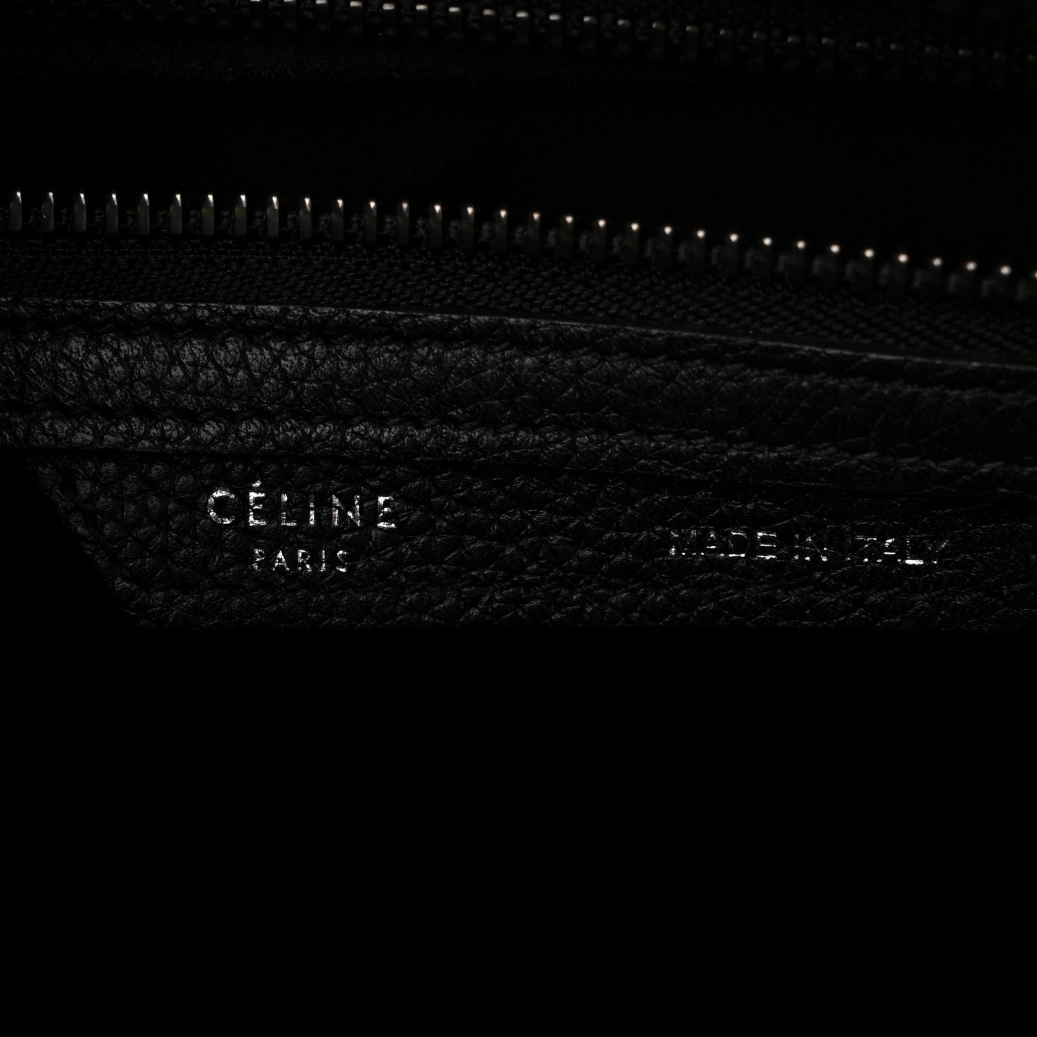 Celine Drummed Calfskin Micro Luggage Black 6 of 10