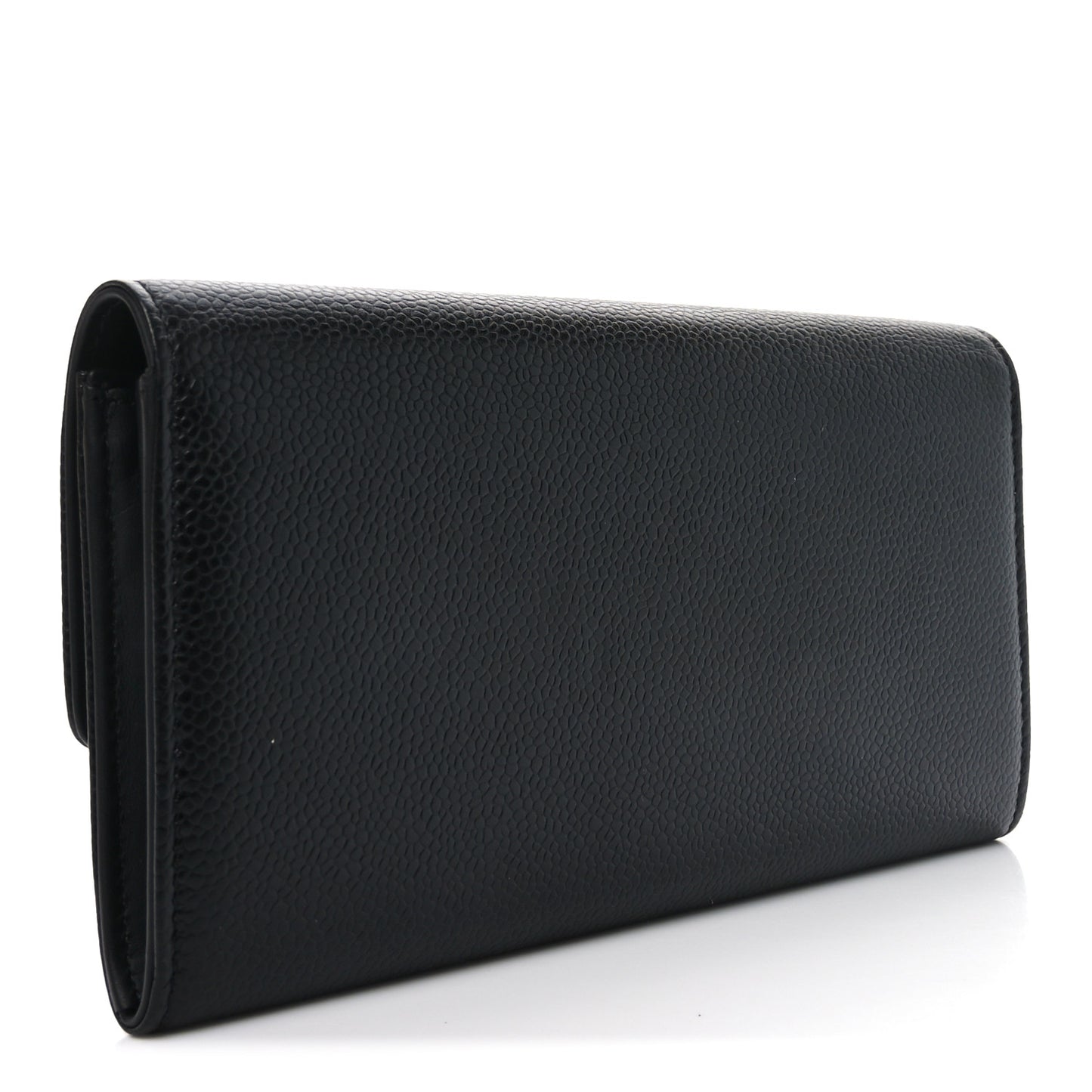 Caviar Timeless CC Large Gusset Flap Wallet Black