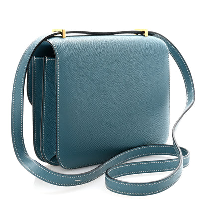 Hermes Epsom Constance 18 New Blue Jean 3 of 11