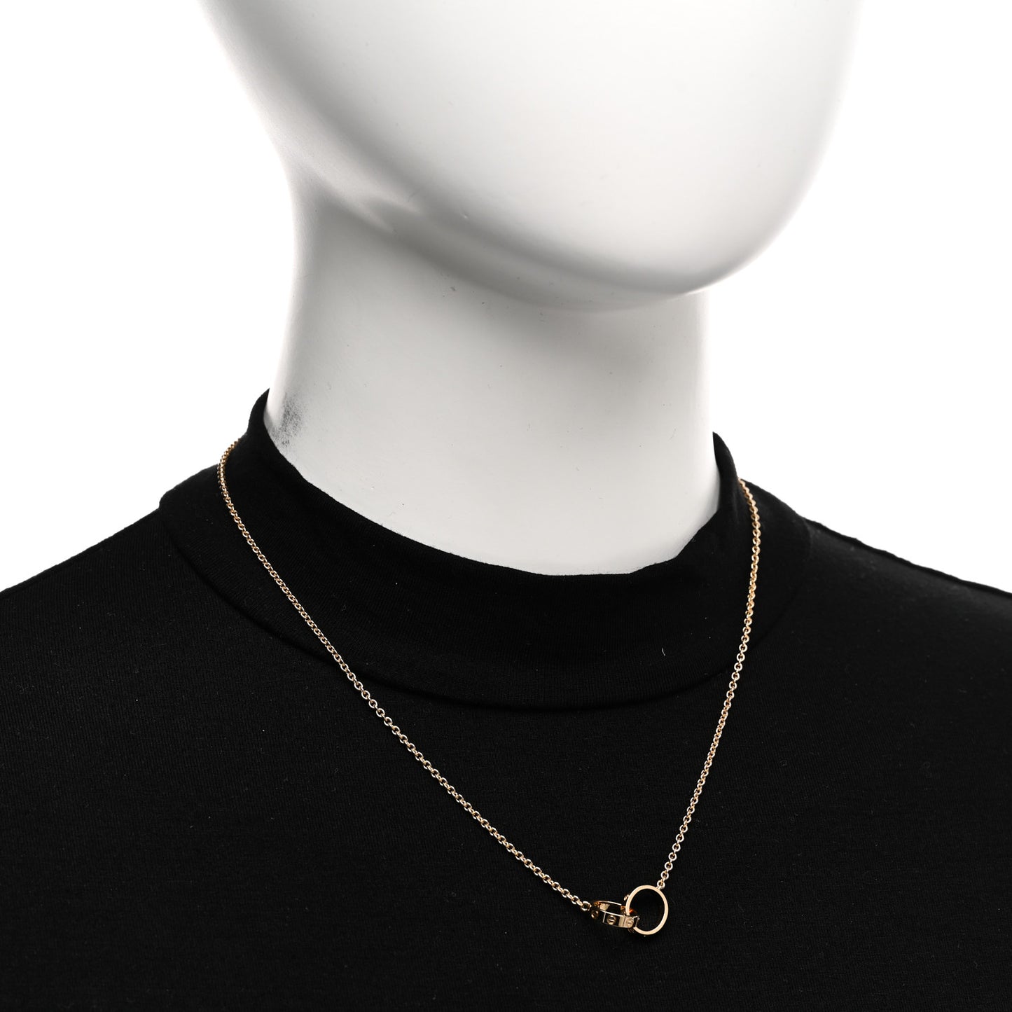 18K Yellow Gold Interlocking LOVE Necklace