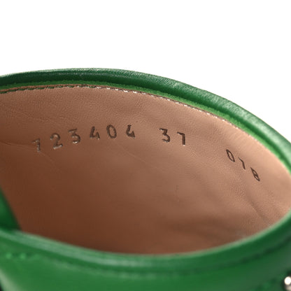 Gucci Calfskin Embellished Claire Mules 37 Spring Green 6 of 9