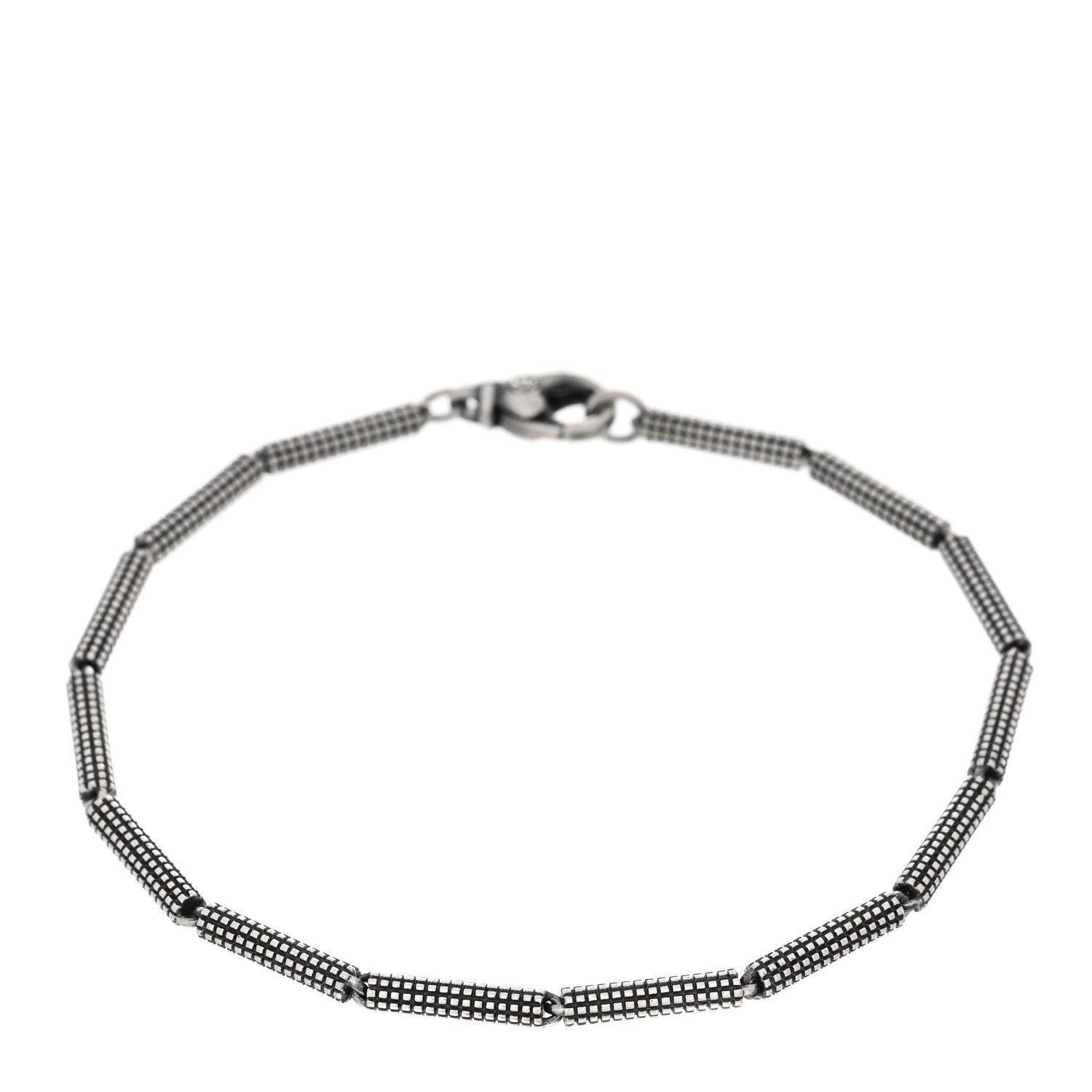 David Yurman Sterling Silver Mens Dot Bar Chain Bracelet 1 of 3