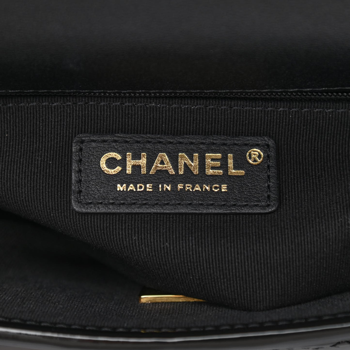 Patent Quilted Small School Memory Top Handle Flap Black