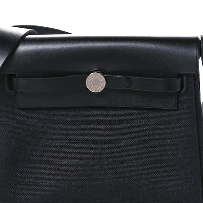 Hermes Military Toile Vache Hunter Herbag Zip Retourne 20 Black 7 of 10