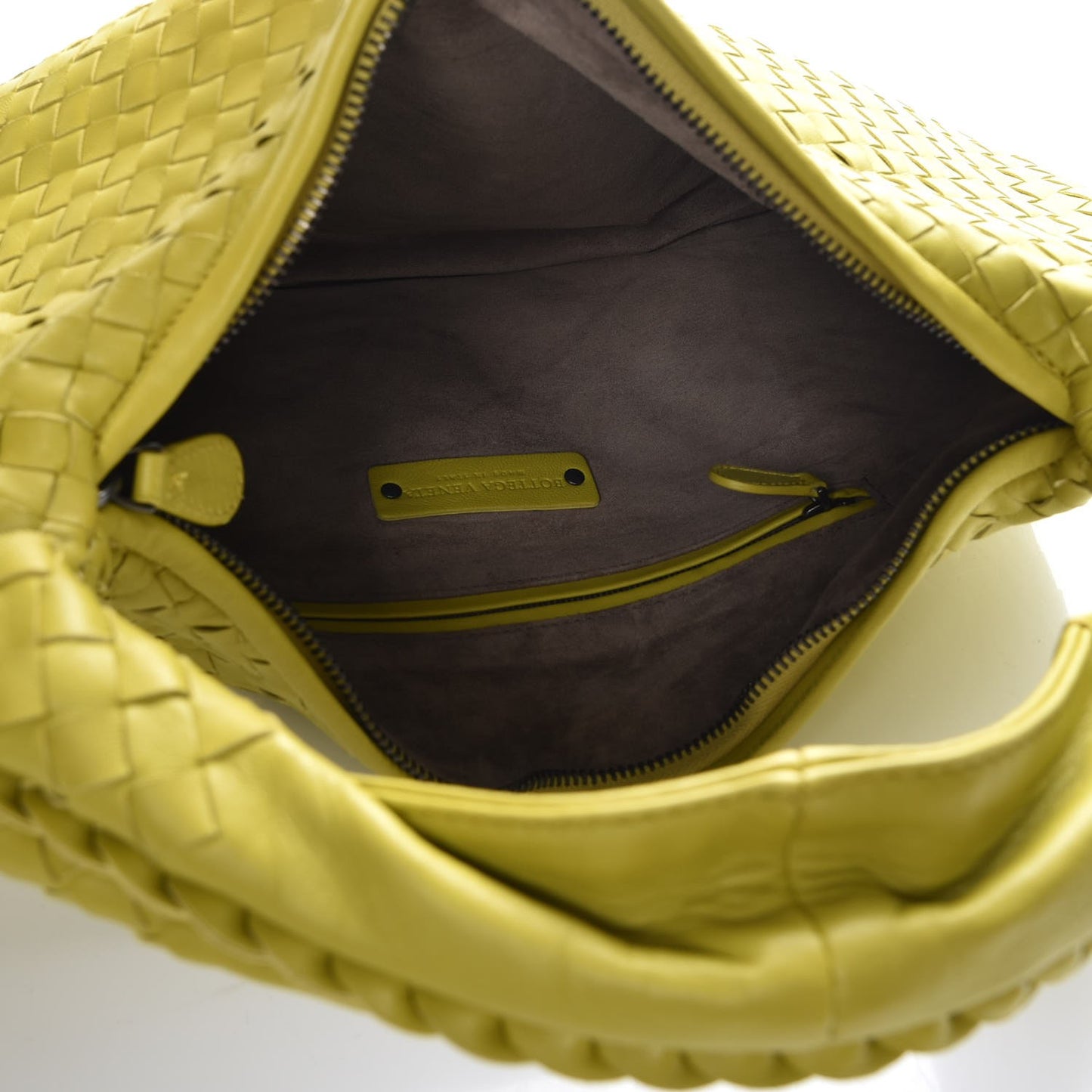 Nappa Intrecciato Small Veneta Hobo Ancient Gold