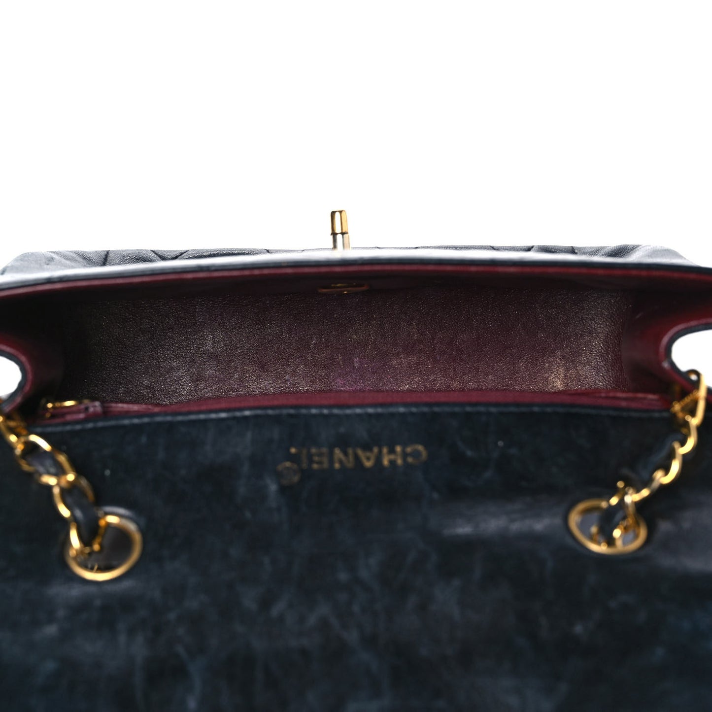 Lambskin Quilted Small Single Flap Black