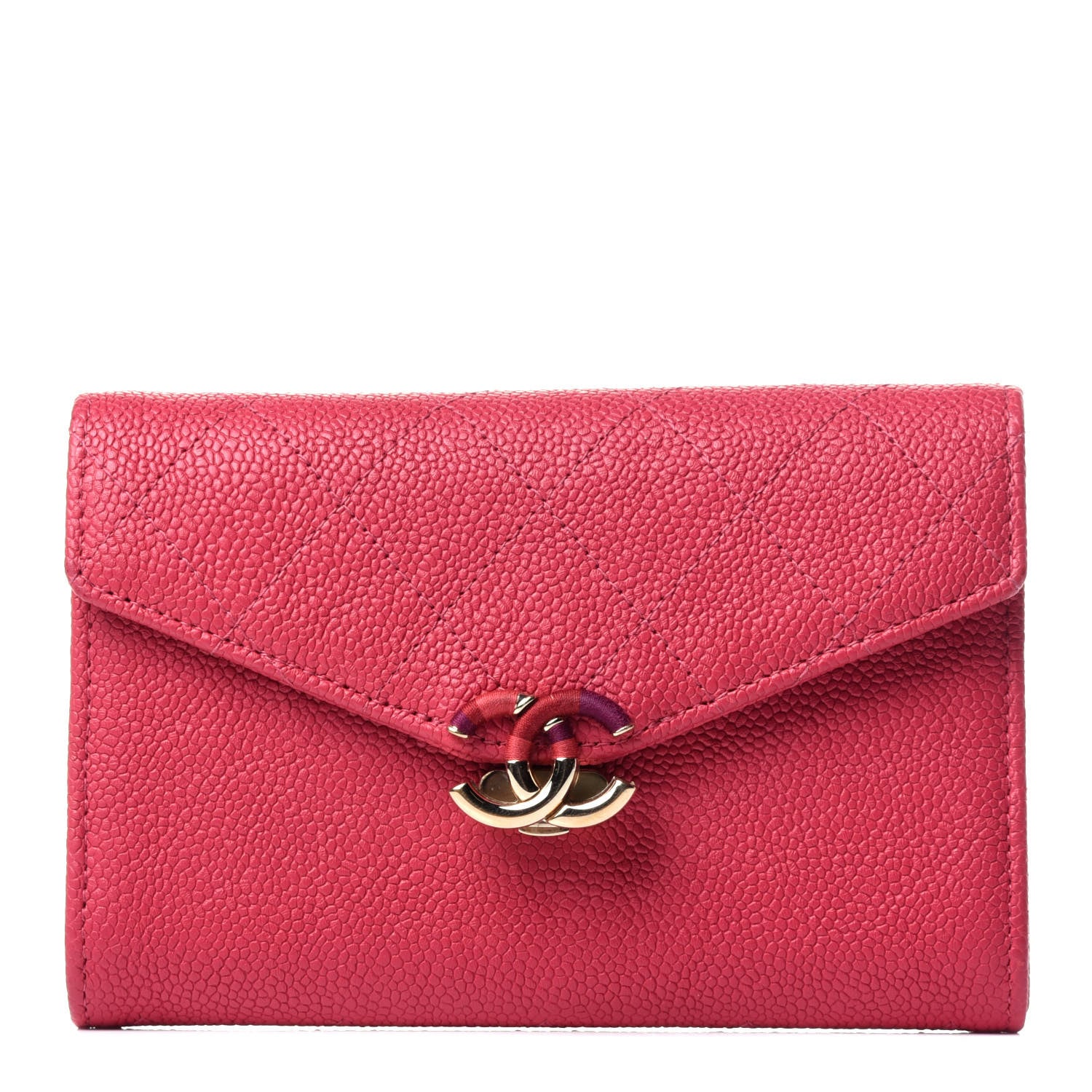 Chanel Caviar Quilted Medium CC Box Flap Wallet Pink 1 of 12