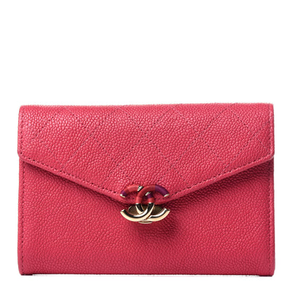 Chanel Caviar Quilted Medium CC Box Flap Wallet Pink 1 of 12