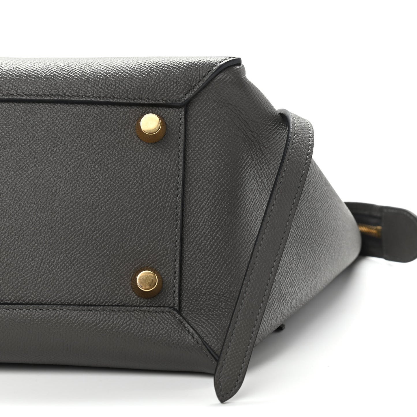 Grained Calfskin Mini Belt Bag Grey