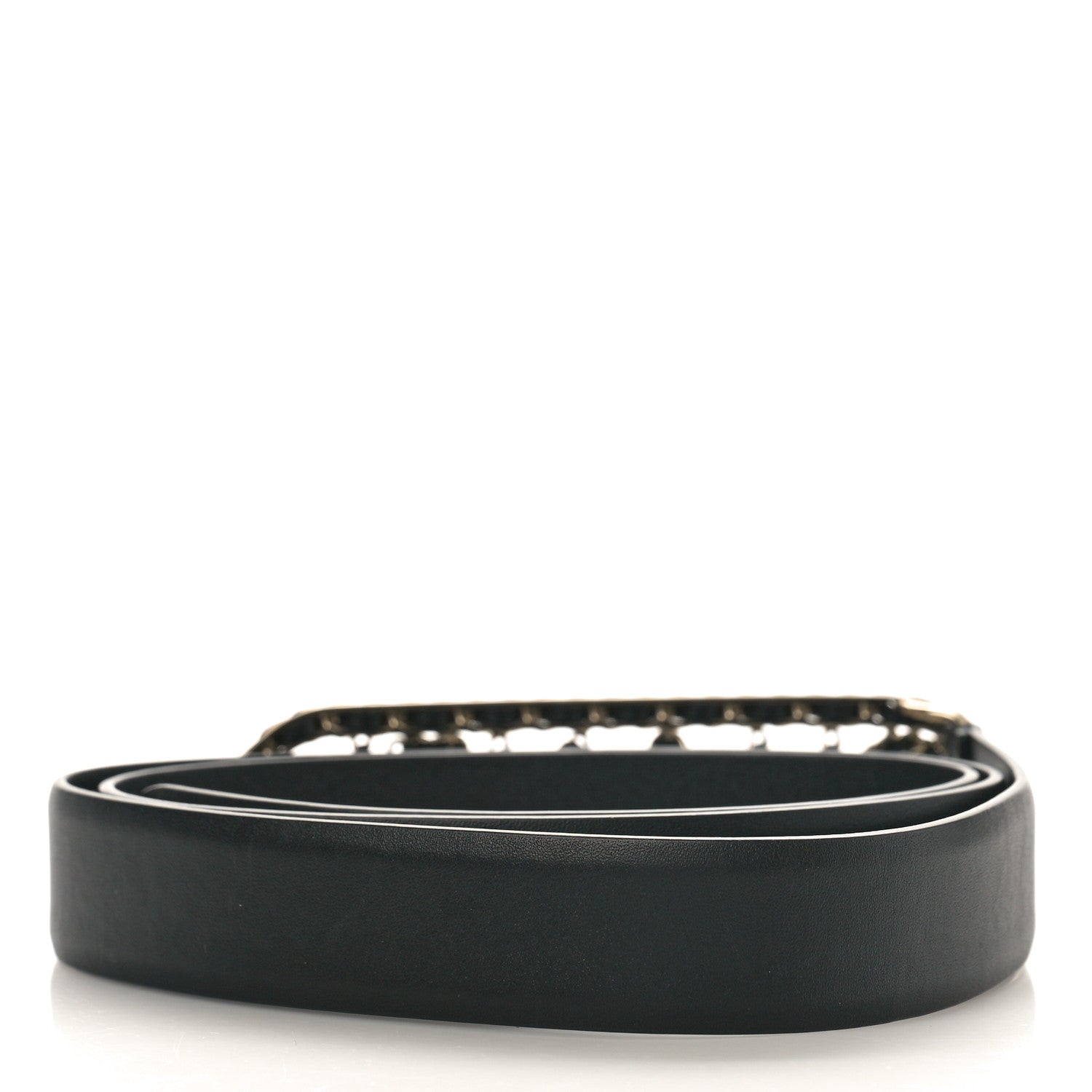 Chanel Calfskin CC Chain Vintage Allure Logo Belt 85 34 Black 2 of 5