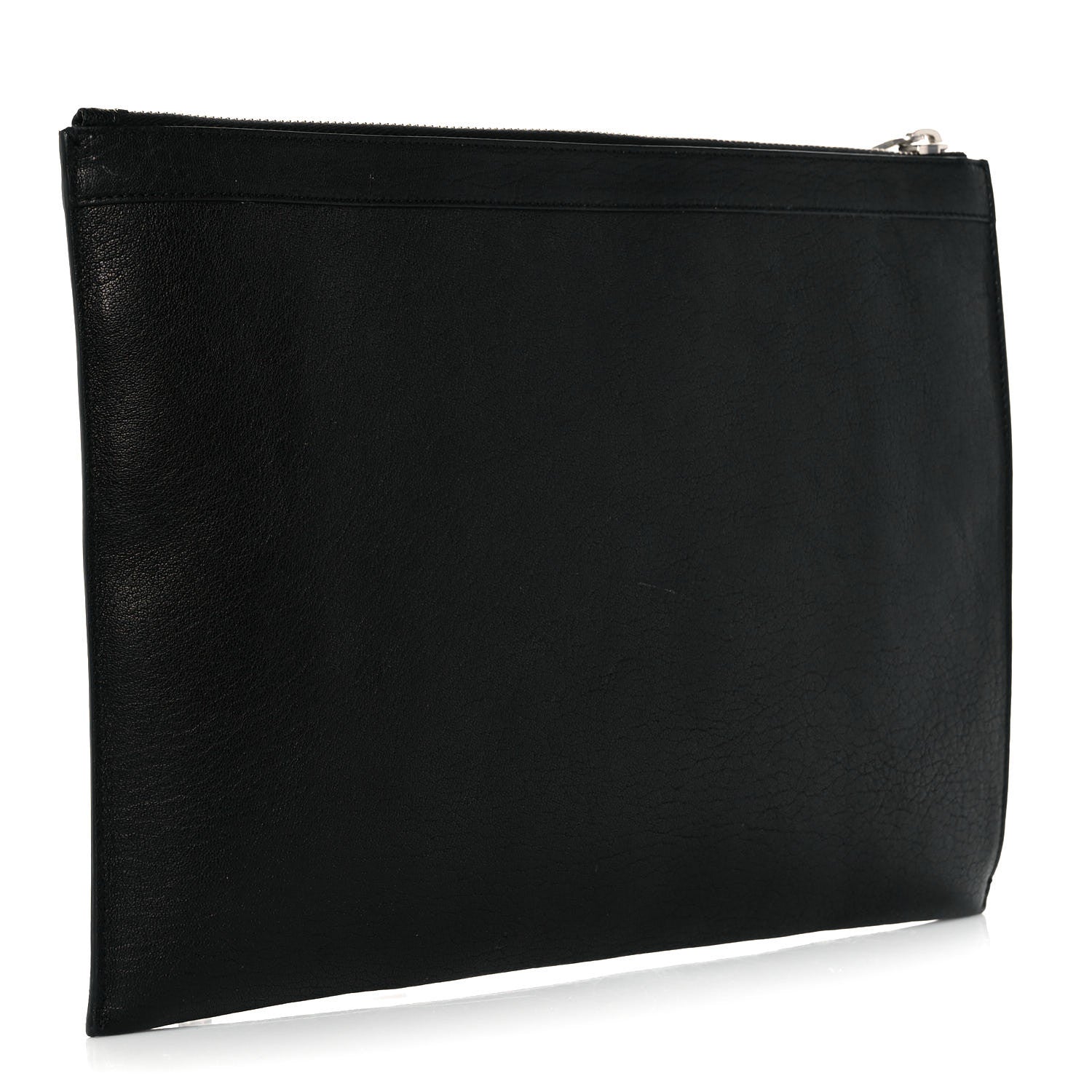 Saint Laurent Calfskin Studded Letters Zipped Clutch Black 4 of 11