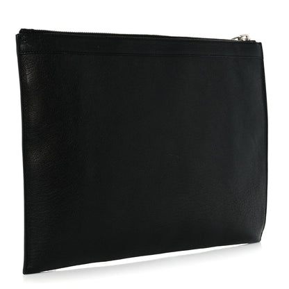 Saint Laurent Calfskin Studded Letters Zipped Clutch Black 4 of 11