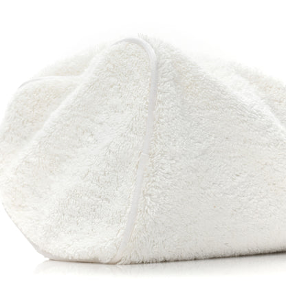 Chanel Terry Cloth Raffia CC Logo Thong Sandals 38 White 15 of 15