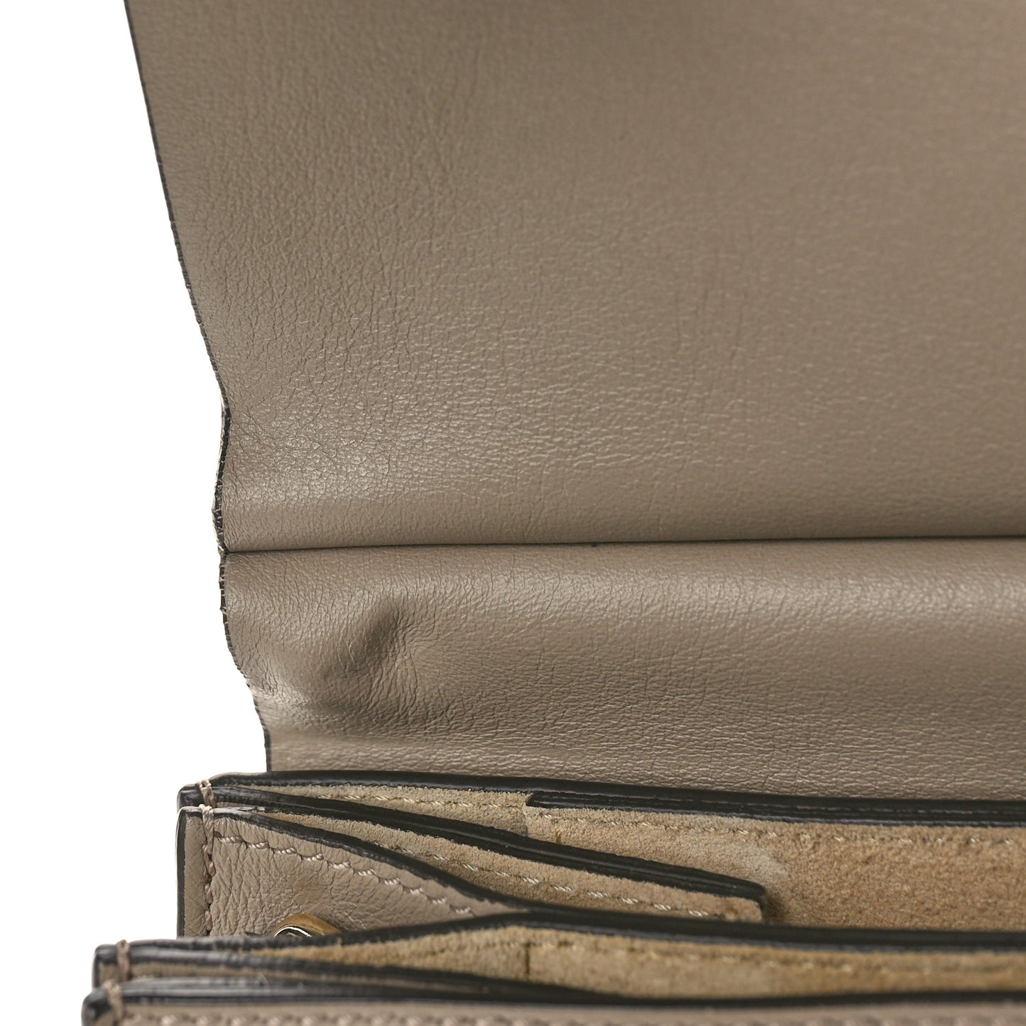 Calfskin Suede Medium Faye Shoulder Bag Motty Grey