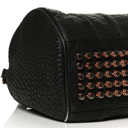 Alexander Wang Pebbled Lambskin Rocco Black Rose Gold Hardware 8 of 12