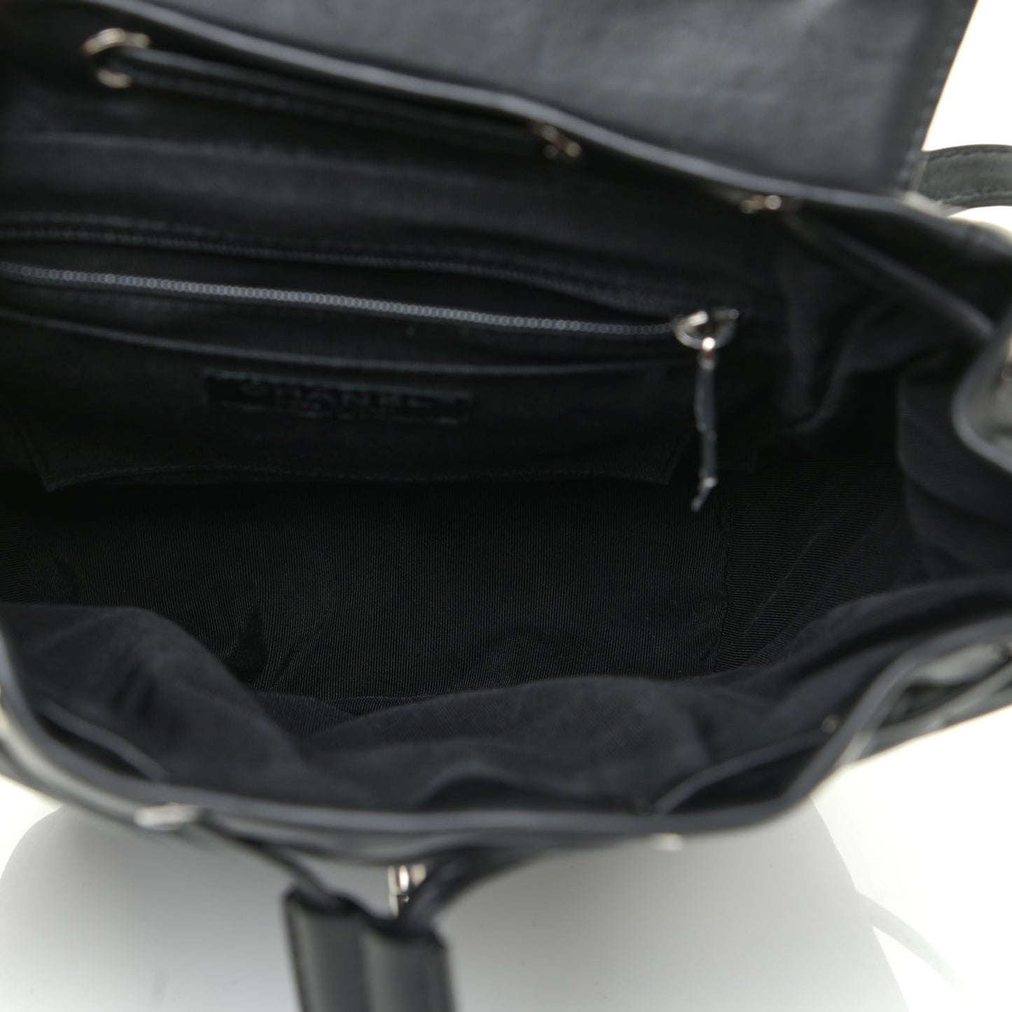 Calfskin Chevron Quilted Small Urban Spirit Backpack Black