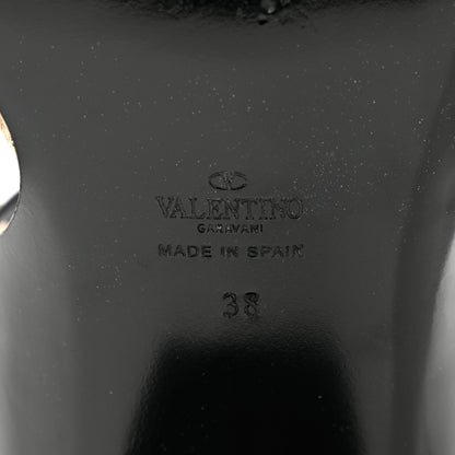 Valentino Garavani Calfskin Rockstud Ankle Strap Espadrille 10/60mm Sandals 38 Black 8 of 12