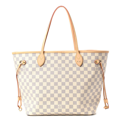 Louis Vuitton Damier Azur Neo Neverfull MM Rose Ballerine 1 of 9
