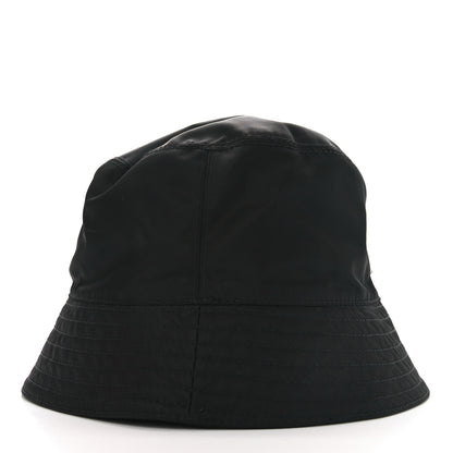 Prada Re-Nylon Metal Triangle Logo Mens Bucket Hat L Black 5 of 9