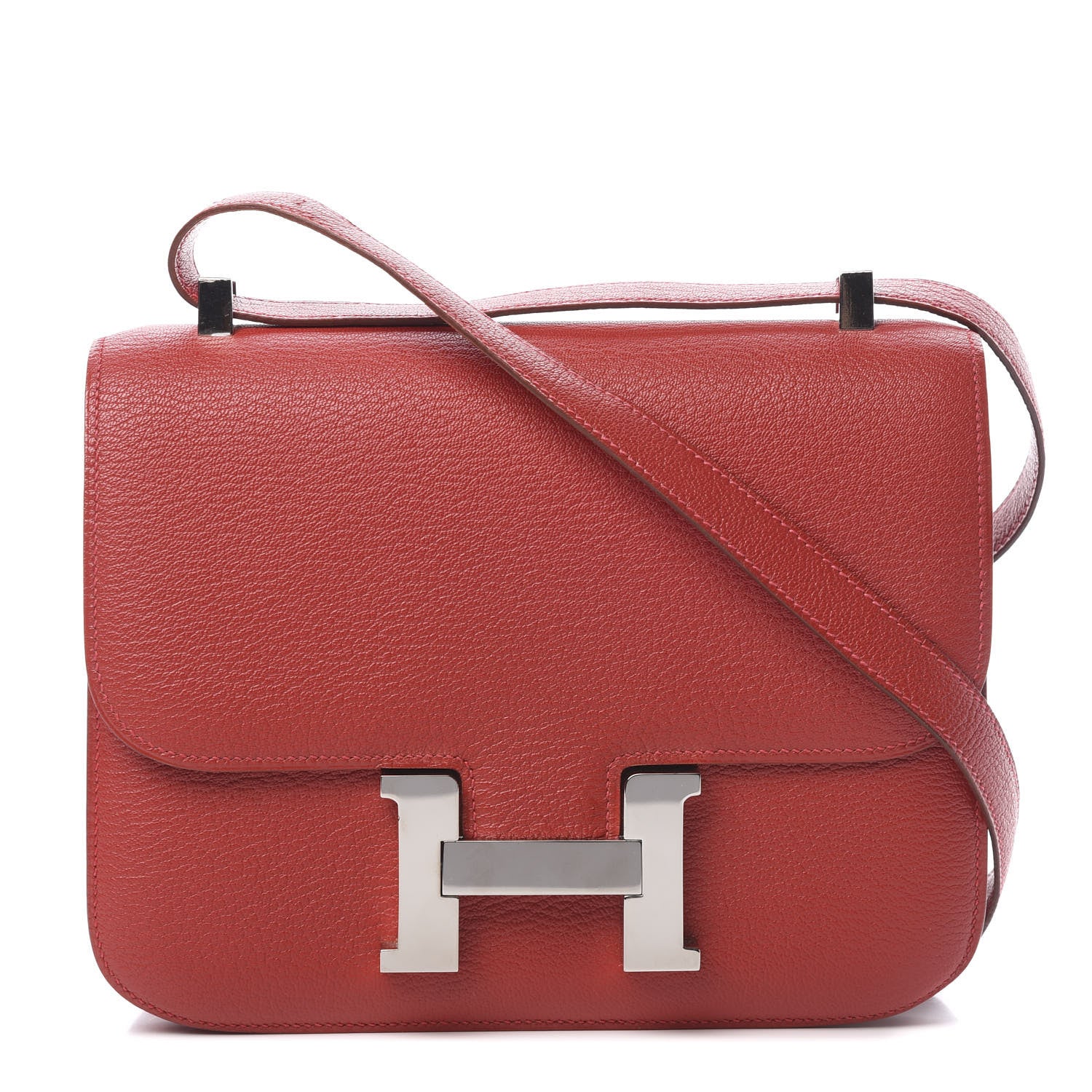Hermes Chevre De Coromandel Constance 24 Rouge Casaque 1 of 9