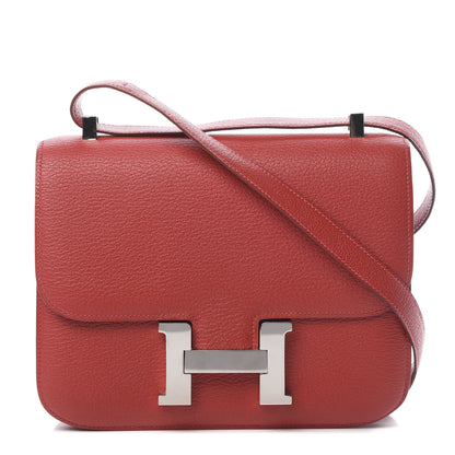 Hermes Chevre De Coromandel Constance 24 Rouge Casaque 1 of 9