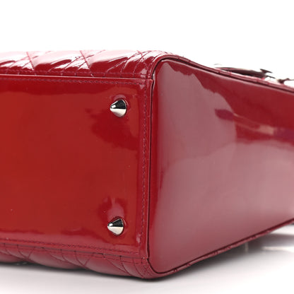 Christian Dior Patent Cannage Medium Lady Dior Red 12 of 12