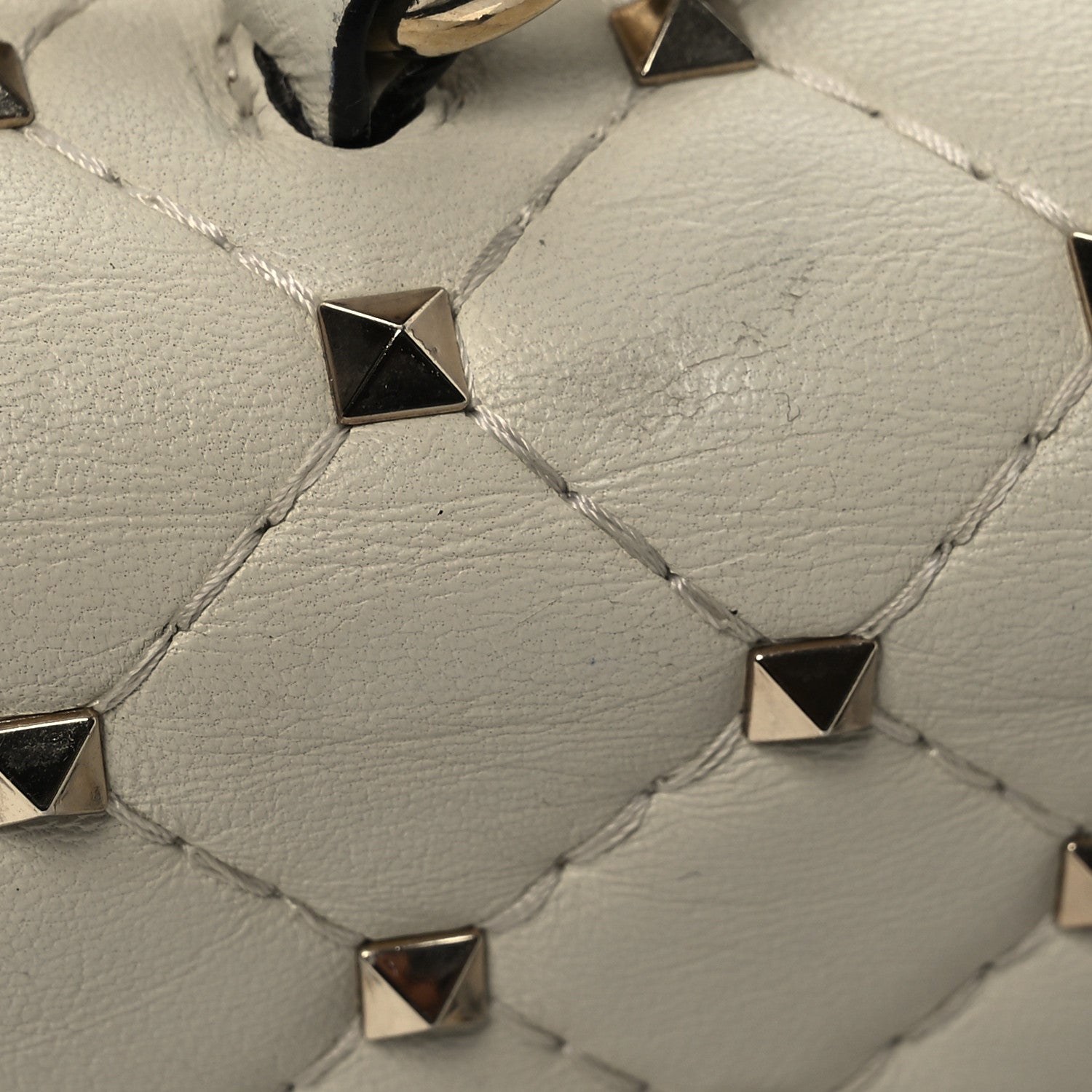 Valentino Garavani Nappa Small Rockstud Spike Shoulder Bag Light Ivory 11 of 15