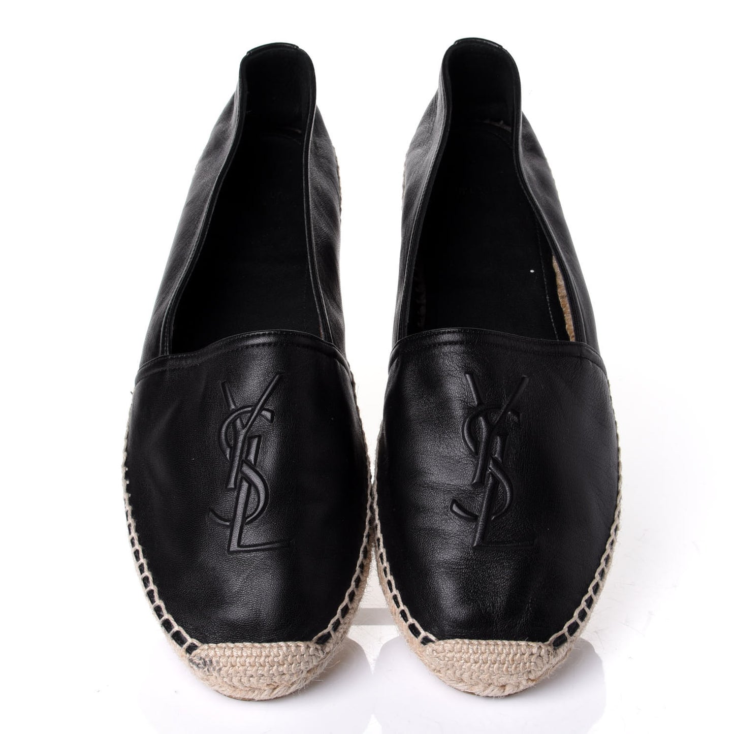 Lambskin Monogram Espadrilles 41 Black