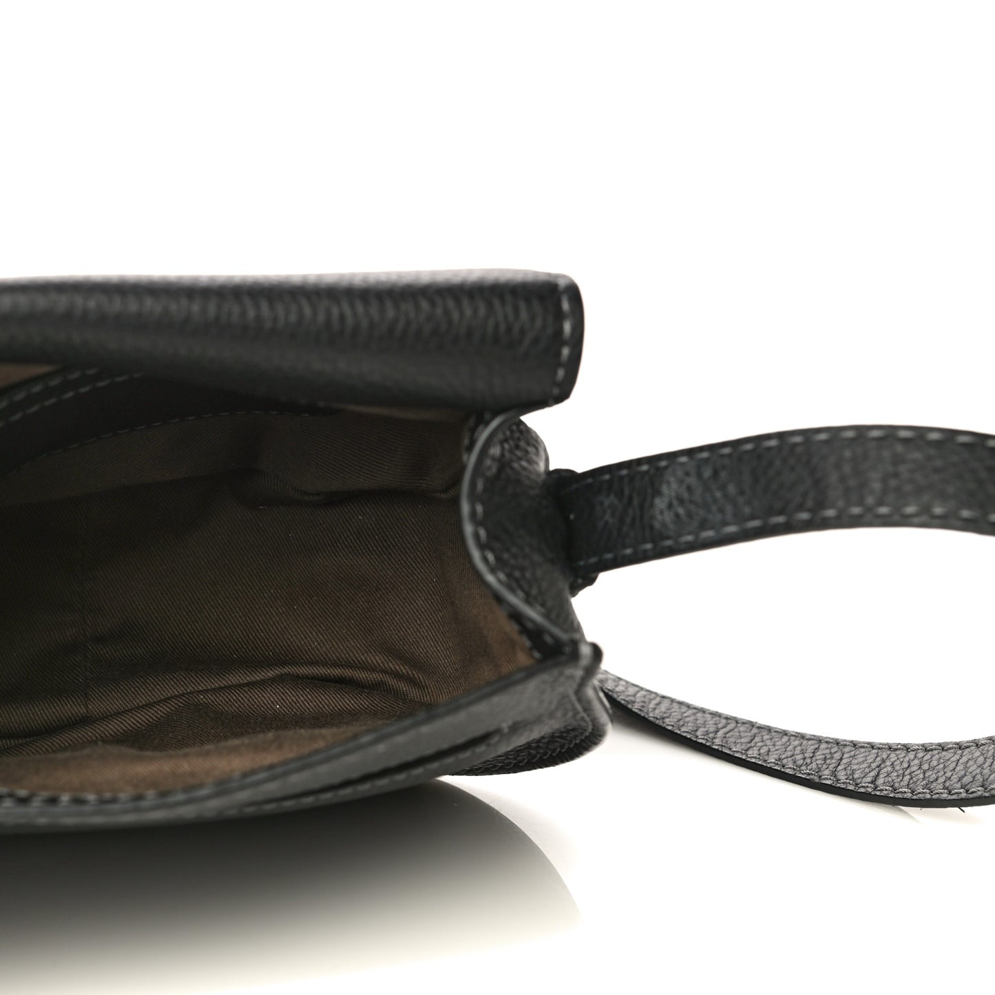 Calfskin Mini Marcie Round Crossbody Bag Black
