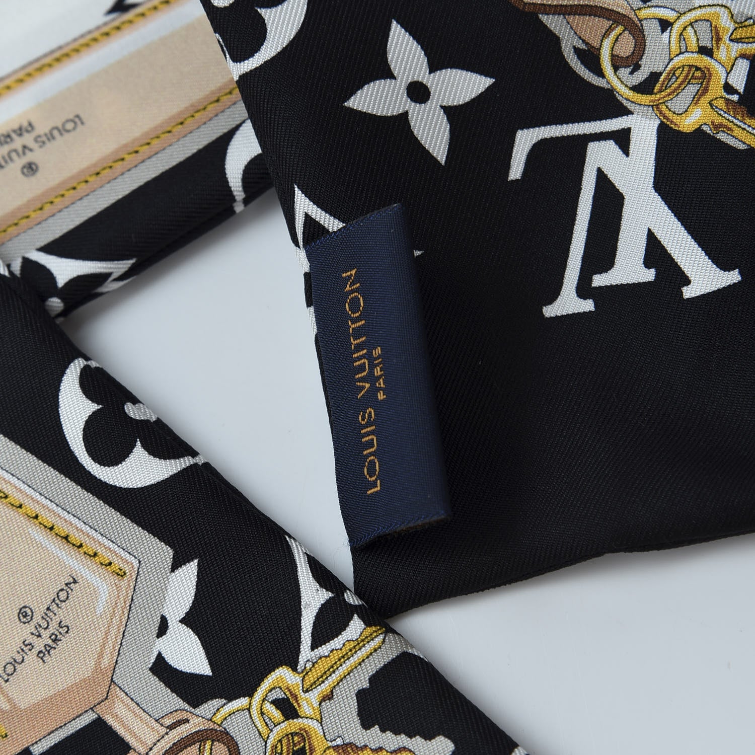 Louis Vuitton Silk Monogram Confidential Bandeau Black 4 of 4