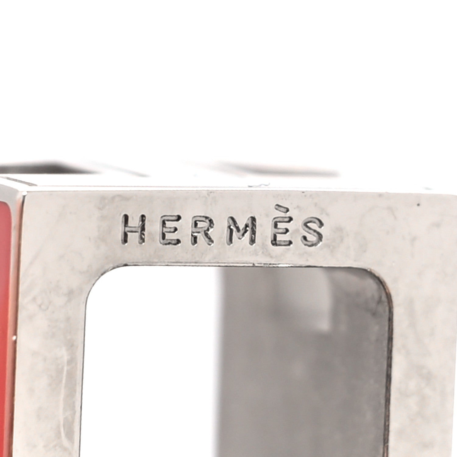 Hermes Cage d'H Pendant Necklace Orange Fonce 5 of 5