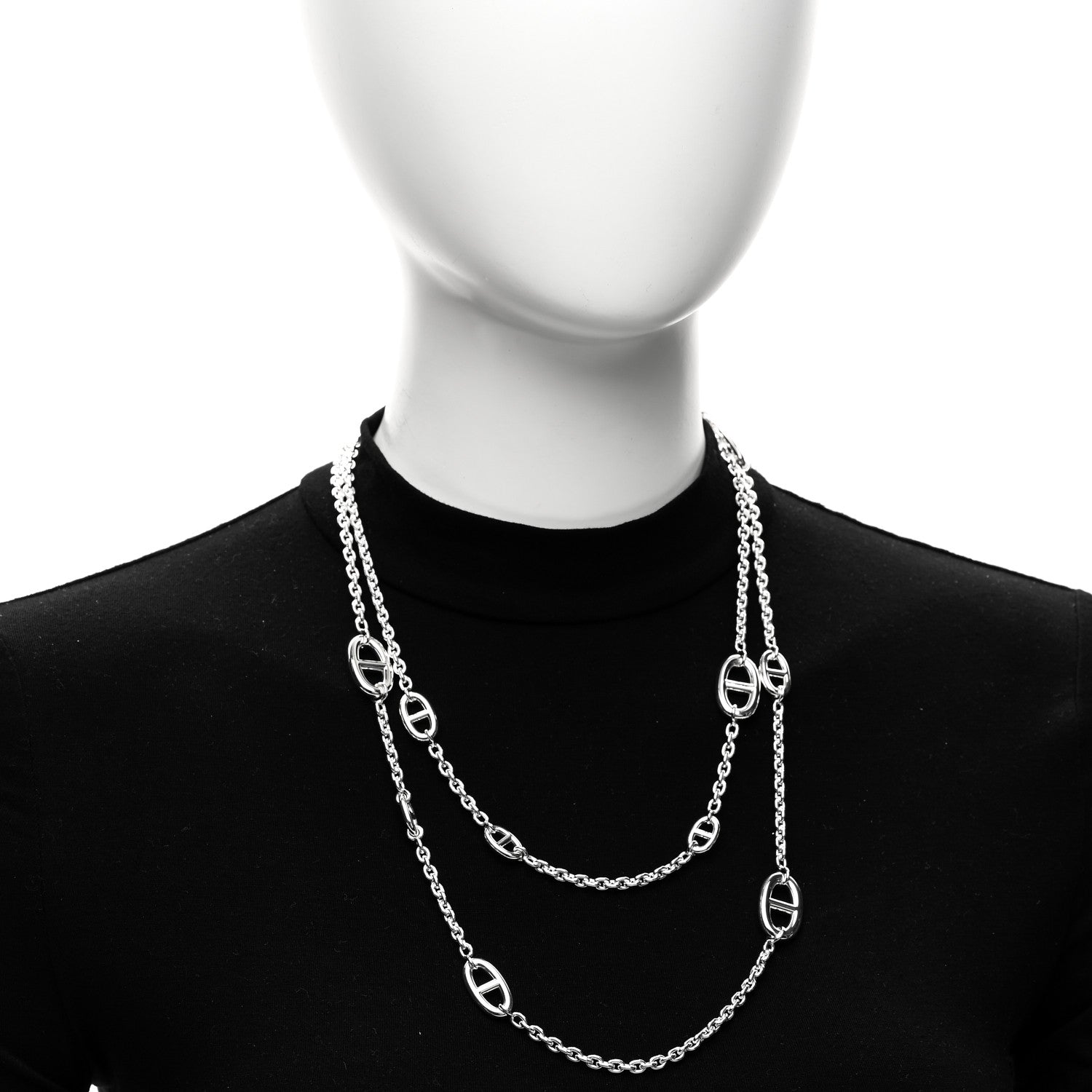 Hermes Sterling Silver Farandole Necklace 120 2 of 5